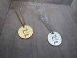 Faith over Fear Pendant Necklace - Silver